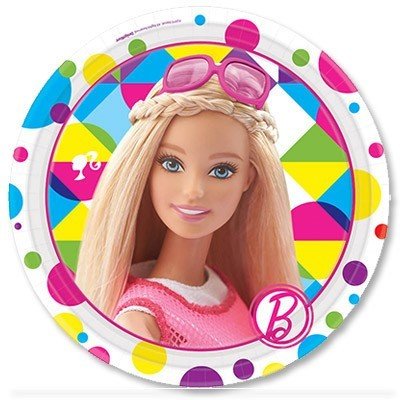 Тарелки малые Барби, 8 штук