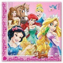 Салфетки Принцессы и зверушки, 16 штук
