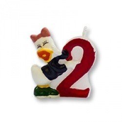 Свеча цифра 2 Микки Маус 7см