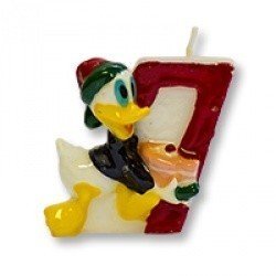 Свеча цифра 7 Микки Маус 7см