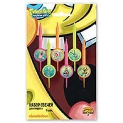 Свечи для торта Губка Боб 6 штук