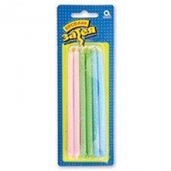 Свечи для торта 13 см пастель, 12 шт