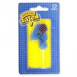 Свеча цифра Шарик 4   5 см