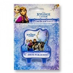 Свеча табличка для торта Холодное Сердце