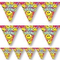 Гирлянда  вымпел С ДР Улыбки 200см