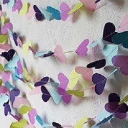 Гирлянда из сердечек Грейпфрут 10 метров