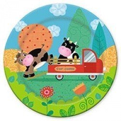 Тарелки бумажные Забавная ферма 23 см