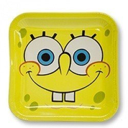 Тарелки Губка Боб квадратные 8 штук