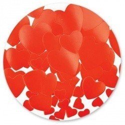 Конфетти бумага Сердца красные 56 гр