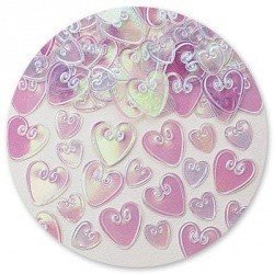 Конфетти Сердца с вензелем перл 14 гр