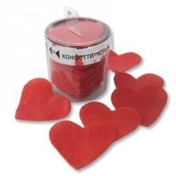 Конфетти Сердца бум негор красные, 60 гр
