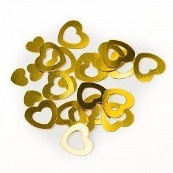 Конфетти сердца золотые 17 гр