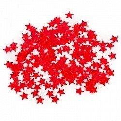 Конфетти звездочки красные 17 гр