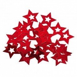 Конфетти звезда в звезде красные 17гр