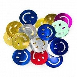 Конфетти металлизированное смайл ассорти 17гр