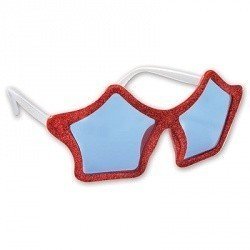 Очки Звёзды блеск красные