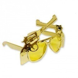 Очки Револьверы золотые