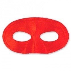 Полумаска атлас красная