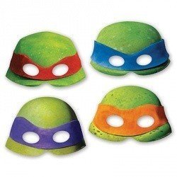 Маски Черепашки-Ниндзя бумажные, 8 шт