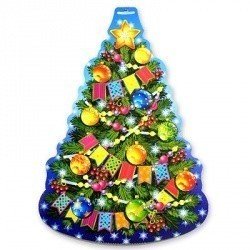 Баннер Елка Новогодняя Ретро, 41 см