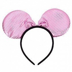 Ободок с ушками Розовая блестка