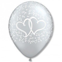 Облако шаров Сердца переплетенные 50 шт
