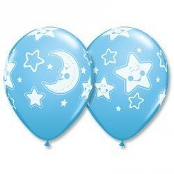 Облако шаров Луна и Звезды 50 шт