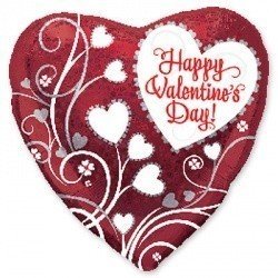 Шарик Сердце узорное