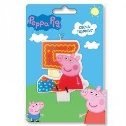 Свеча - цифра 5 Пеппа