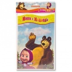 Скатерть п/э Маша и Медведь, 130х180 см