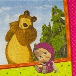 Салфетки Маша и Медведь, 33 см, 12 штук