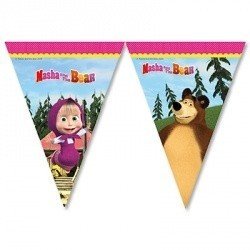 Гирлянда-вымпел Маша и Медведь, 230 см