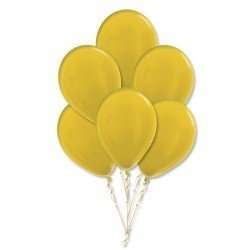 Облако желтых шаров металлик 25 шт