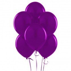 Облако фиолетовых шаров металлик  25 шт
