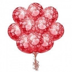 Облако шаров для влюбленных 25 шт