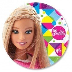Тарелки большие Барби, 8 штук