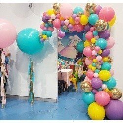 Фотозона из шаров яркие краски