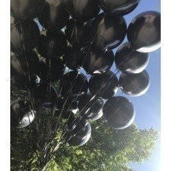 Облако шаров черных металлик 25 шт