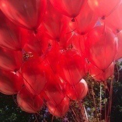 Облако красных шаров металлик 25 шт