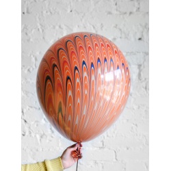 Шар Оранжевый мраморный 