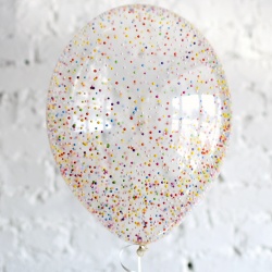 Шар с мелким разноцветным пенопластом