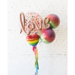 Большие шары Радуга LOVE