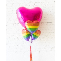 Большие шары Радуга в сердце