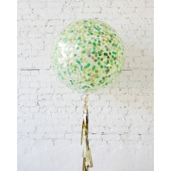 Большой шар с круглым конфетти джунгли на гирлянде