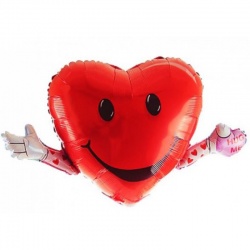 Шар фигура 11 Сердце с ручками/FM