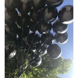 Облако шаров черных металлик 100 шт