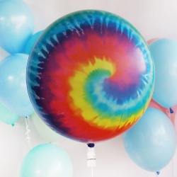 Шар бабл узор Tie-Dye Спирали Радуга