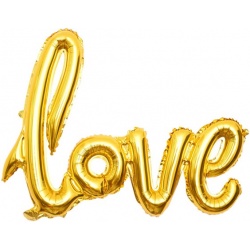 Фольгированная надпись золотая «LOVE»