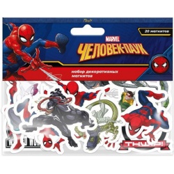 Магнитные наклейки Человек Паук, 20 шт.