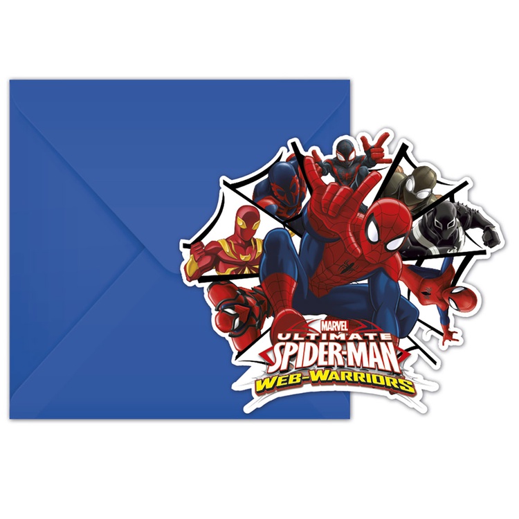 Приглашение Человек-Паук Великий 6шт